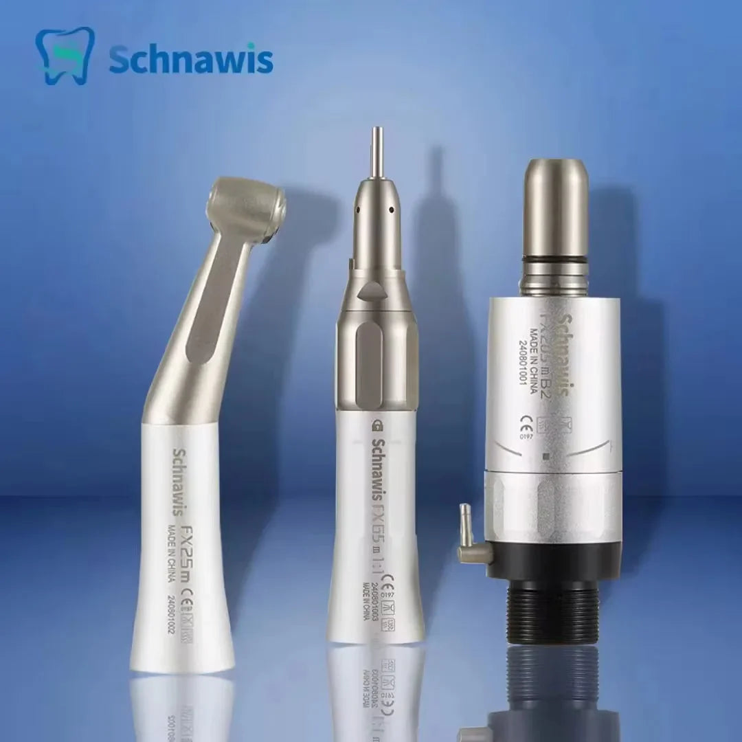 NSK FX25 FX65 1:1 Direct Drive Contra Angle — Low-Speed Dental Handpiece with Mini Head for Polishing