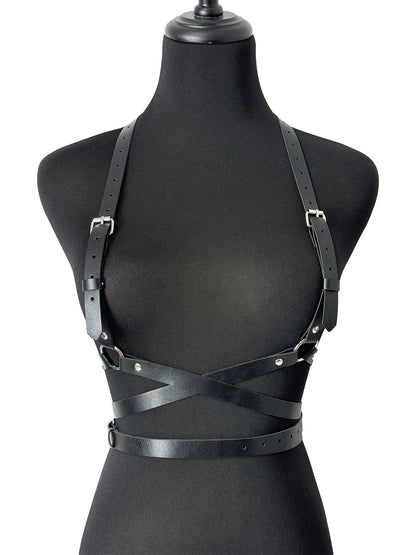 Women’s Punk Fashion Body Harness Belt, Gothic Street Style Waist Corset Suspenders Clothing Accessory