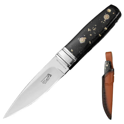 M390 High-Hardness Survival Knife – Nordic Small Straight Mirror-Finish Collector Knife, Camping & Outdoor Fruit Knife