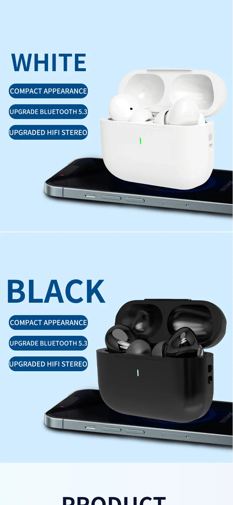 GUJIU A7 2024 Pro TWS Wireless Earbuds – In-Ear Headphones Pods Pro 2 for iOS & Android