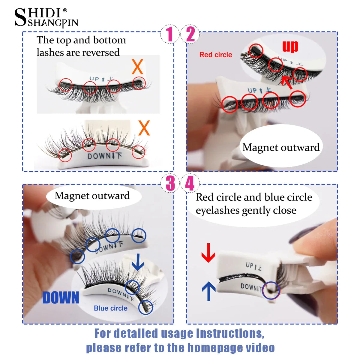Reusable Magnetic Eyelashes Set – Natural Curly Fluffy False Lashes with Tweezers, No Glue Needed Makeup