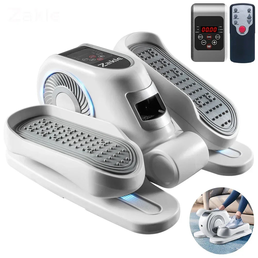 Under Desk Elliptical Machine – Leg Exerciser with Remote Control & 12 Speeds, Quiet Elliptical Trainer