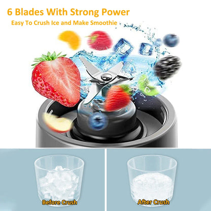 Mini Portable Electric Fruit Juicer Blender: Rechargeable Smoothie Maker - Multifunctional Bottle Mixer for Fresh Orange Juice and Smoothies