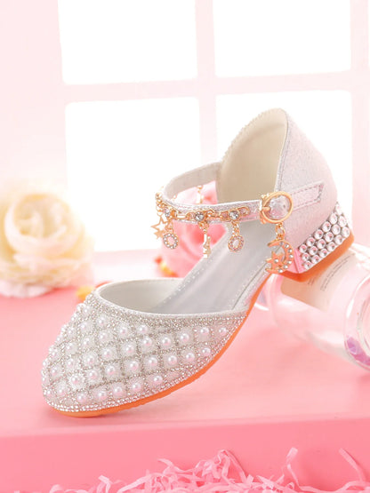 Crystal High Heels for Girls - Princess Dress Performance Shoes