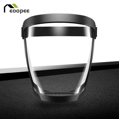 Transparent HD Full Face Mask - Reusable Safety Dustproof Protector with Anti-impact Goggles for Kitchen Gadgets