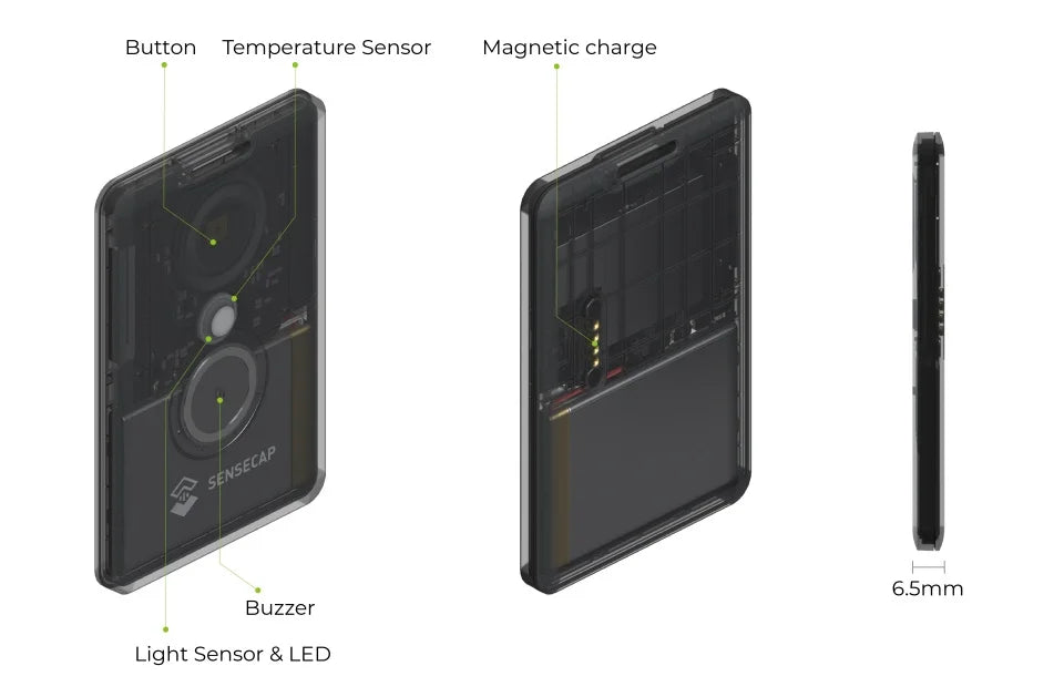 Sensecap T1000 E Meshtastic Tracker — LR1110 GPS with nRF52840, AG3335, IP65 Waterproof, Indoor & Outdoor Motion Sensor