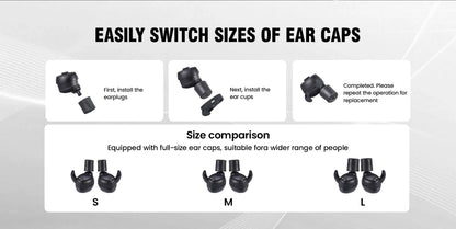 ARM NEXT E30 Tactical Bluetooth Headset – Electronic Noise-Cancelling Earplugs NRR27dB for Shooting