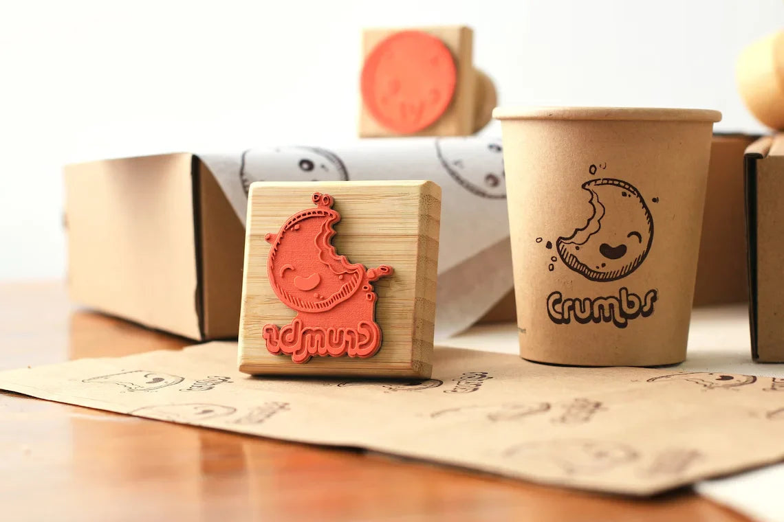 Personalized Custom Wooden Stamp – Wedding Seal, Logo Stamp for Invitations, Stationery, Name & Business Branding