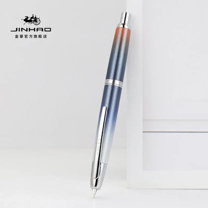 Jinhao 10 Limited Edition Gradient Fountain Pen — Retractable Press, EF/F Nib with Ink Converter, Writing Gift Pen