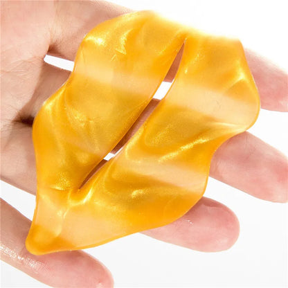 5PCS Crystal Collagen Lip Masks – Moisturizing & Plumping Pink Lip Patches for Nourishing Skincare