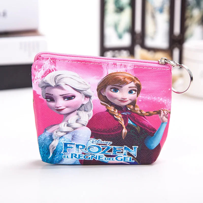Disney Frozen Elsa & Sofia Coin Purse – Kawaii Princess Cartoon PU Wallet for Kids Gifts