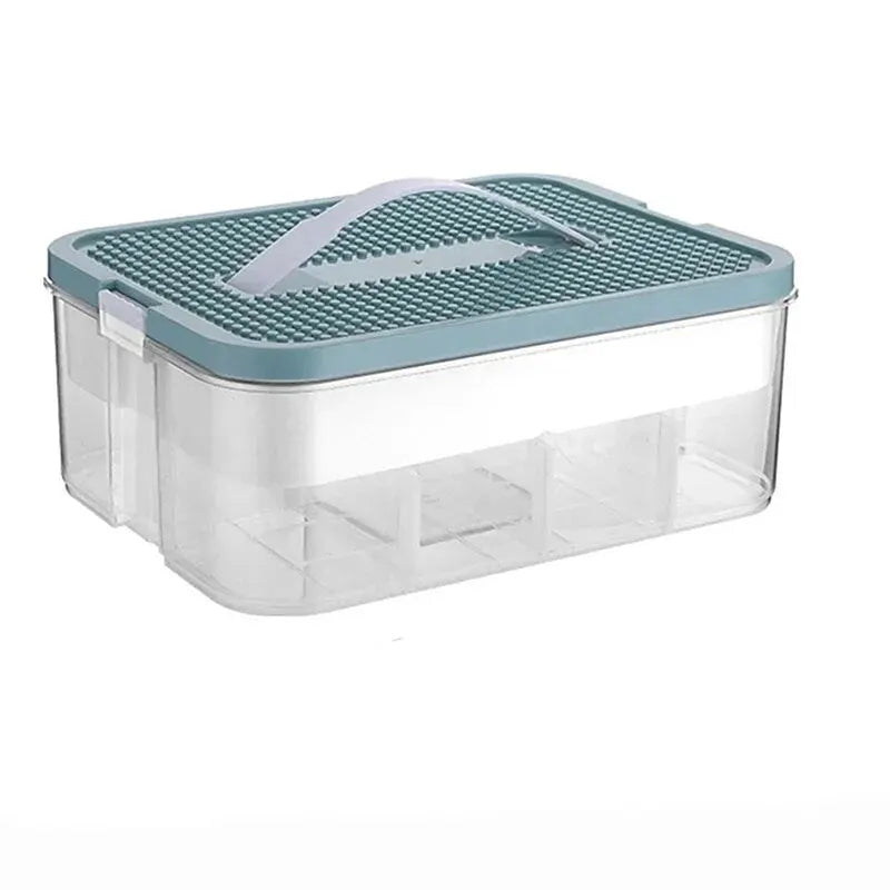 Stackable Kids Storage Box – Building Blocks Organizer with Handle, Adjustable Toy & Sundries Container for Children