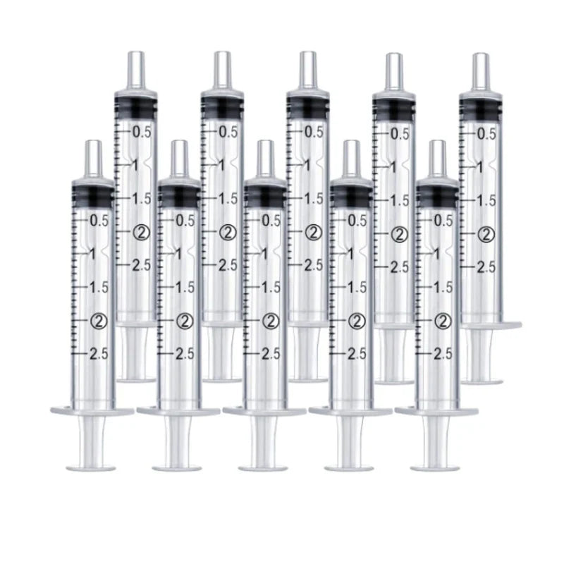 2-20pcs Plastic Reusable Syringes 1ml-10ml – Measuring Tool for Hydroponics & Kitchen Use
