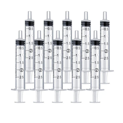 2-20pcs Plastic Reusable Syringes 1ml-10ml – Measuring Tool for Hydroponics & Kitchen Use