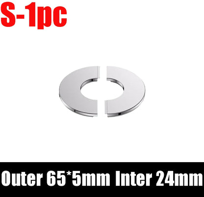 4/1Pcs Stainless Steel Faucet Decorative Cover – Self-Adhesive Shower Pipe Wall Trim for Bathroom & Kitchen Faucet Accessories