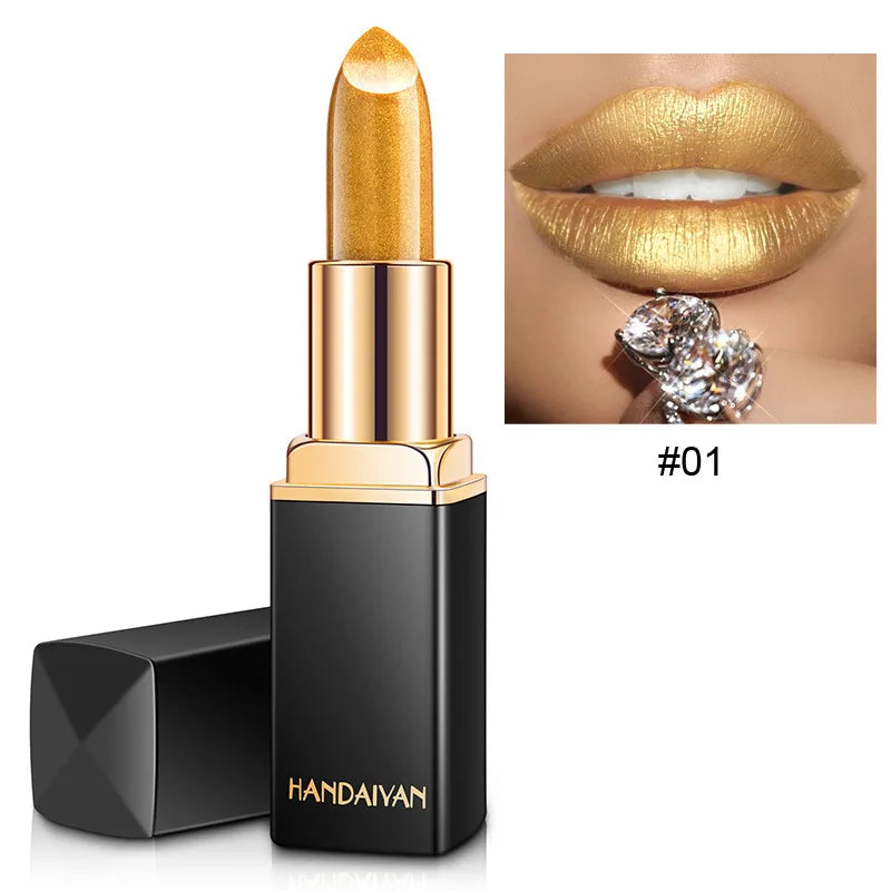 Handaiyan 9 Colors Lipstick – Glitter, Matte, Velvet, Nude, Shimmer, Sexy Red, Long-Lasting, Waterproof Professional Makeup