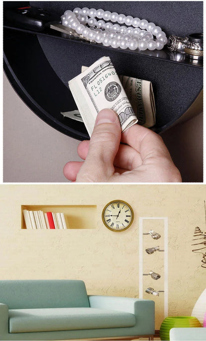 Secret Wall Clock with Hidden Compartment – Safe Box for Cash, Jewelry & Valuables (Home/Office Decoration)