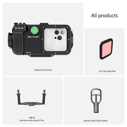 Seafrogs 20M Professional Waterproof Diving Phone Case for iPhone 16/15/14/13/12 Pro Max & Samsung S25/S24/S23 Protective Underwater Cover