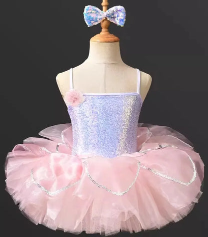 Girls Princess Ballet Tutu Dress - Elegant Stage Performance and Party Dance Costume