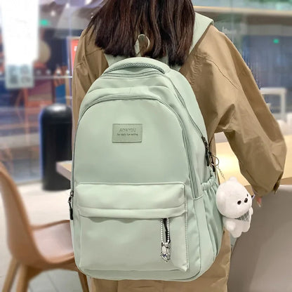 New Women's Fashion Backpack - High Capacity, Waterproof College Bag for Girls, Trendy Laptop School Bag, Cute Travel Book Bag