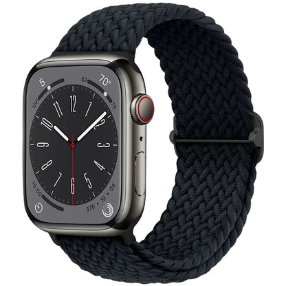 Braided Solo Loop Apple Watch Band – Adjustable Nylon Strap for iWatch Series SE, 4–8 & Ultra (40mm–49mm) Bracelet Wristband