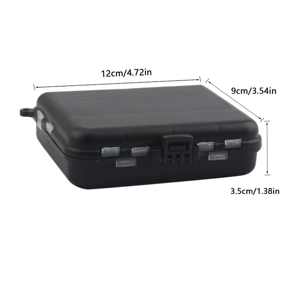 Portable Fishing Tackle Bait Storage Boxes: Double-Sided Organizer for Lures and Hooks - Mini Utility Fishing Box