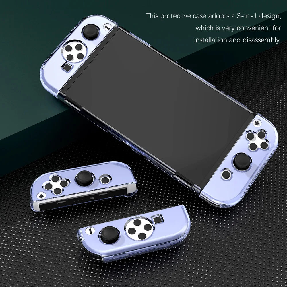 Transparent Protective Case for Nintendo Switch OLED — PC Shell Cover for Switch OLED Console