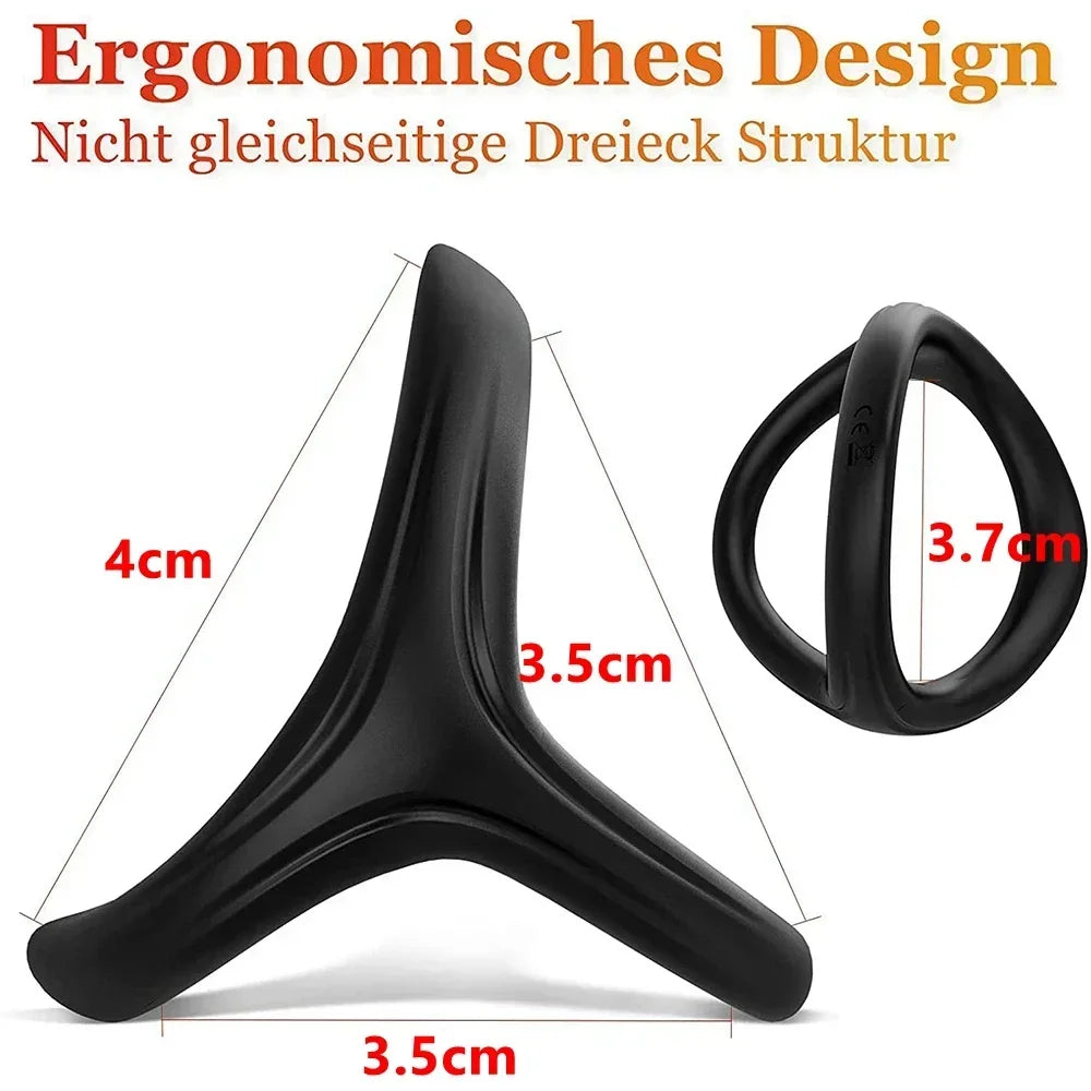 Silicone Penis Rings for Men – Erection Enhancer, Semen Lock, Long-Lasting Delay Ejaculation Adult Sex Toys for Couples 18+