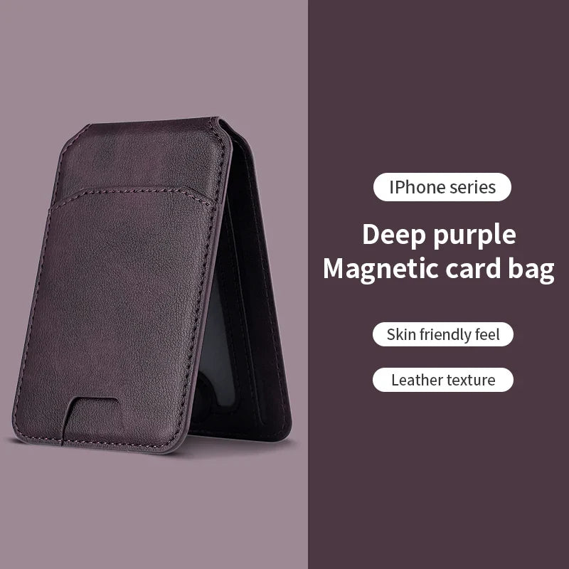 Luxury MagSafe Leather Wallet Case – Magnetic Card Holder for iPhone 16, 15, 14, 13, 12 Pro Max