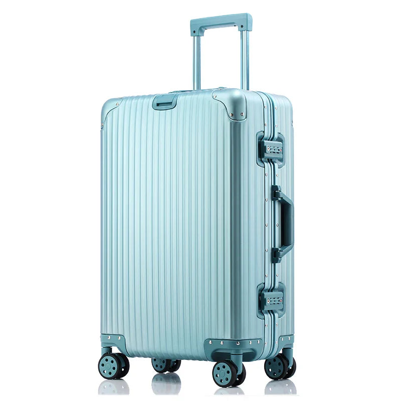 Aluminum Magnesium Alloy Rolling Suitcase – Designer Carry-On & Cabin Luggage, 20/28/30 Inch Trolley Case