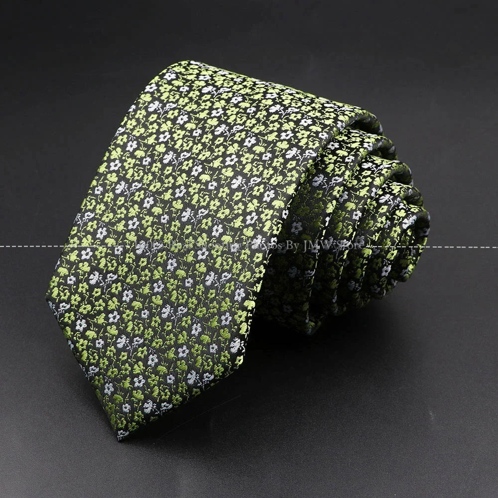 Men’s Wedding Floral Necktie - Wave Fireworks Meteor Flower Design Tie for Groom, Business & Formal Accessories Gift