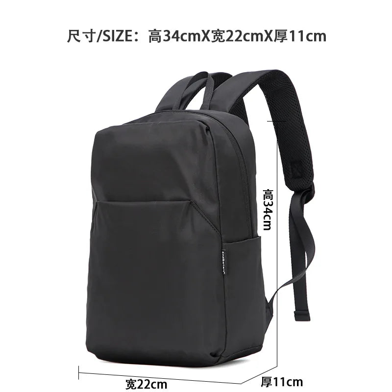 Mini Canvas Men’s Backpack – Black Rucksack, Waterproof School & Travel Bag