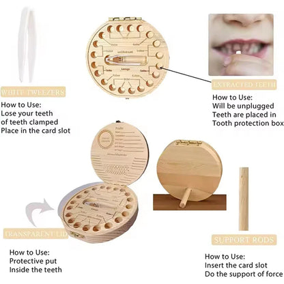 Children’s Milk Tooth Box – Baby Keepsake Collection Box for Preserving Baby Teeth as a Memento