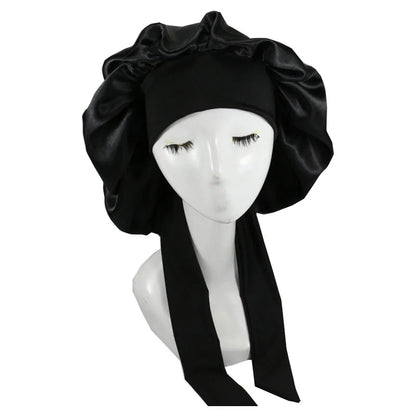 Unisex Satin Sleeping Hat - Solid Color Night Sleep Cap, Hair Care Bonnet, Nightcap for Women and  Men, Shower Turban