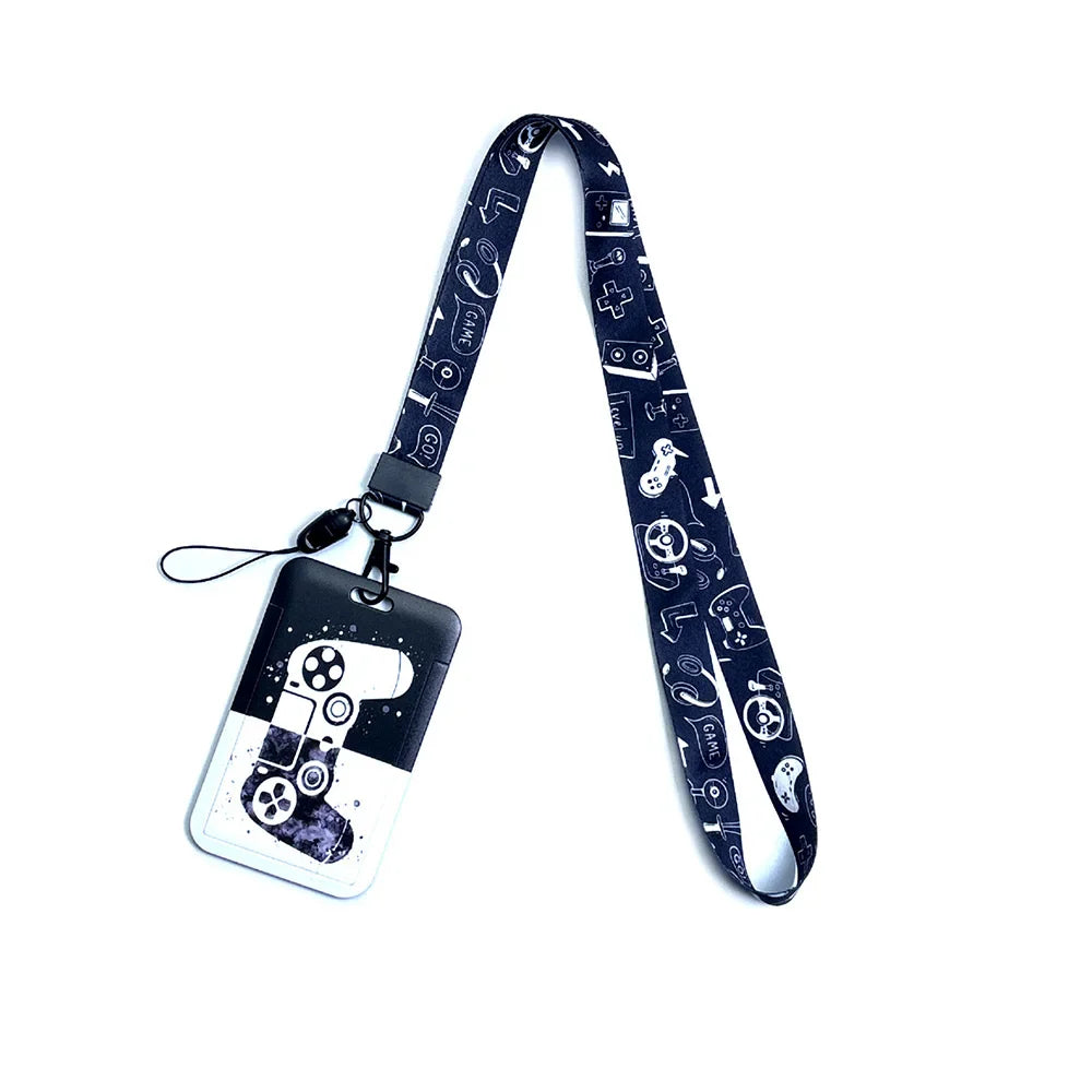Gamer Card Holder Neck Strap Lanyard – Key, ID & Phone Badge Holder with Cool Hanging Rope