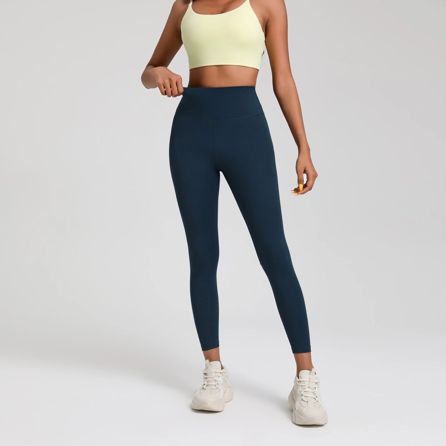 Women’s High Waist Plus Size Yoga & Gym Leggings – Solid Color 25" Athletic Sports Pants