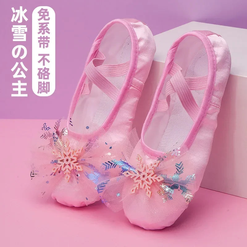 Lovely Princess Ballet Shoes – Soft-Soled Dance Shoes for Girls, Children & Ballerina Exercises