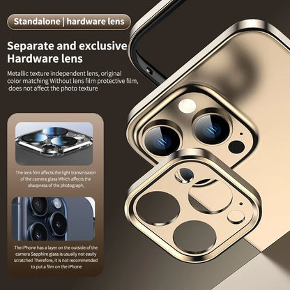 Camera Protection Hybrid Silicone & Aluminum Metal Phone Case for iPhone 16/15/14/13 Pro Max – Better Heat Bumper