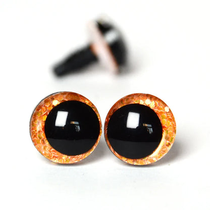 20pcs 3D Cartoon Glitter Doll Safety Eyes – Strange Eyes with Hard Washer, 16mm-30mm for Toys