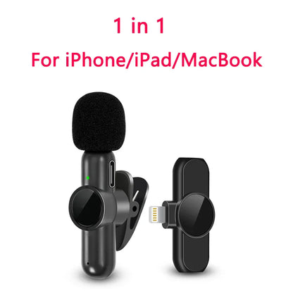 K61 Wireless Lavalier Microphone – Mini Mic for iPhone, iPad, Android, Laptop, and Live Streaming