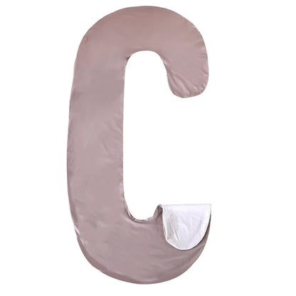 C-Shape Pregnancy Nursing Pillow Cover – Replacement Body Pillow Case for Maternity Sleep & Leg Support