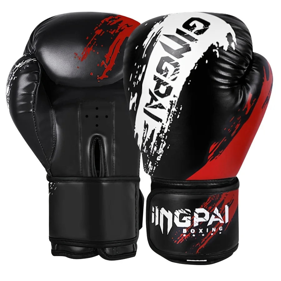 Adult Boxing Gloves - Comfortable Adjustable Punching & Sparring Mitts for Men - Black, Red, Blue Hand Protector