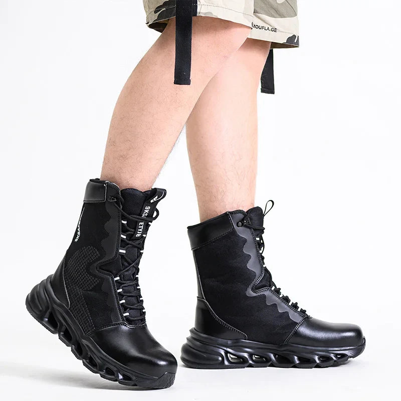 Men's Steel Toe Work Sneakers - Safety Shoes, Puncture-Proof Boots, Indestructible Lightweight Footwear for Security