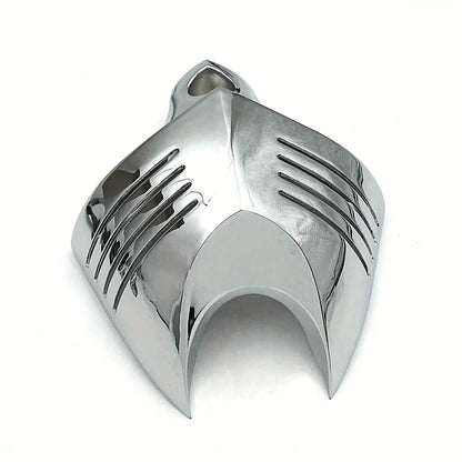 Motorcycle Big Twin Horn Cover – Black/Chrome Cowbell Horns for Harley Dyna Softail Sportster