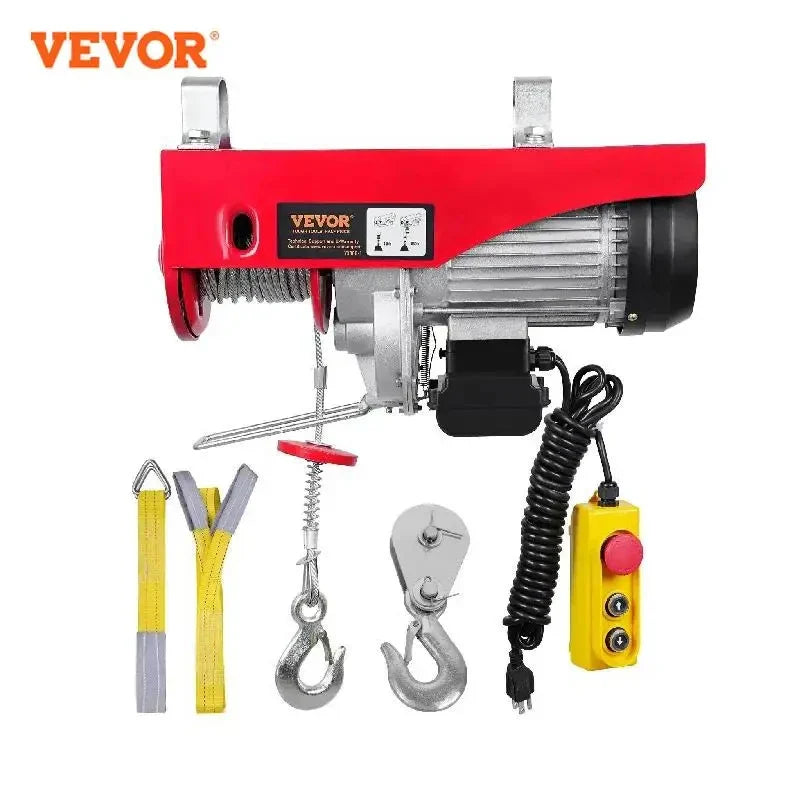 VEVOR 200–800kg Electric Hoist – Cable Winch Lifting Crane with Wired/Wireless Remote for Boat, Car, Garage & Elevator