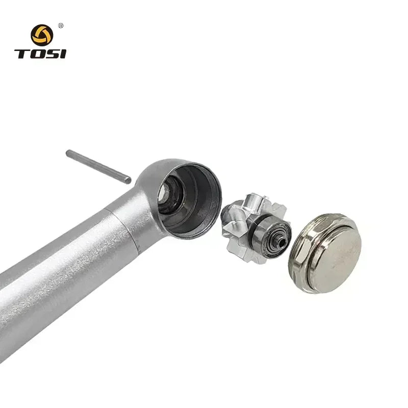 4Pcs LED Dental Handpiece Kit - High & Low Speed with Lights, E-generator, 3 Water Spray, 2/4 Holes Push Button