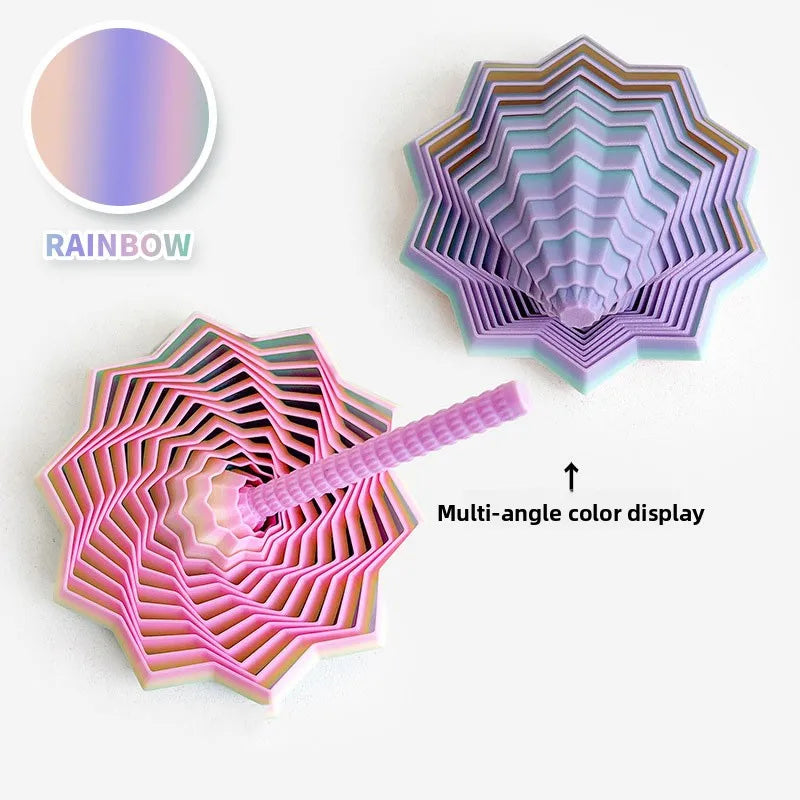 3D Printing Sensory Fidget Star – Hexagon Whirling Spiral Visual Illusion Stress Relief Ornament