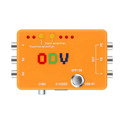New A47Q-ODV-II Converter Adapter – Component/CVBS/S-Video to Component for Retro Gaming Consoles, No Delay