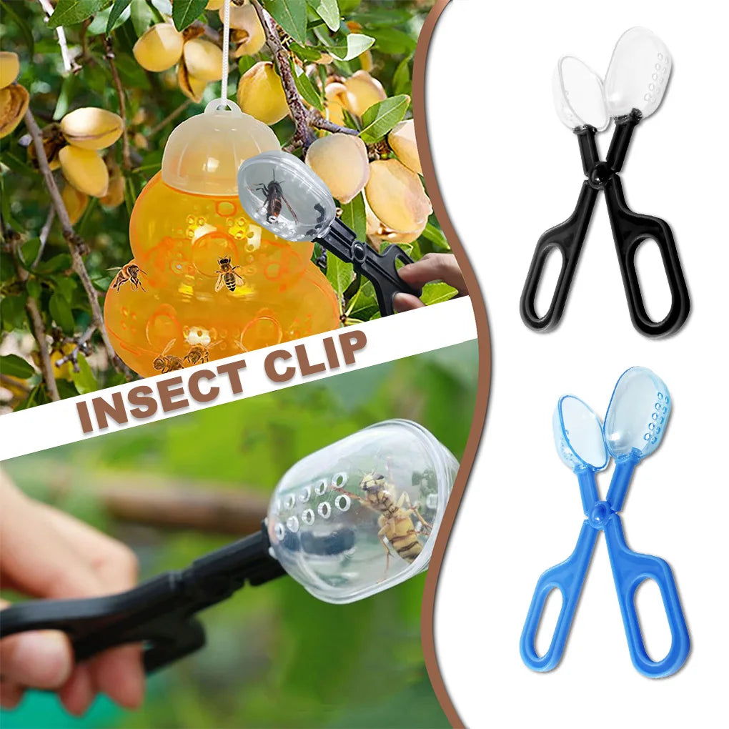 Portable Transparent Insect Catcher Scissor - Indoor/Outdoor Bug Scooper for Kids - Clamp Tong Tweezer for Biology Study Supplies