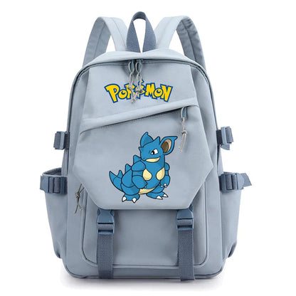 Pokemon Waterproof Women’s Backpack – Pikachu, Gengar, Snorlax Schoolbag for Girls & Students